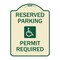 Signmission Reserved Parking Permit Required W/ Graphic Heavy-Gauge Aluminum Sign, 24" x 18", TG-1824-23059 A-DES-TG-1824-23059 - alternate 1